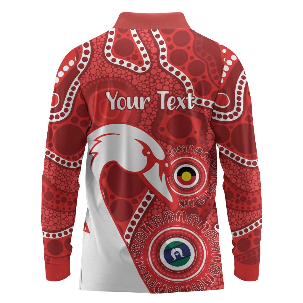 Sydney Swans NAIDOC Week 2026 Personalised Long Sleeve Polo Shirt 50 Years of Deadly Aboriginal Art
