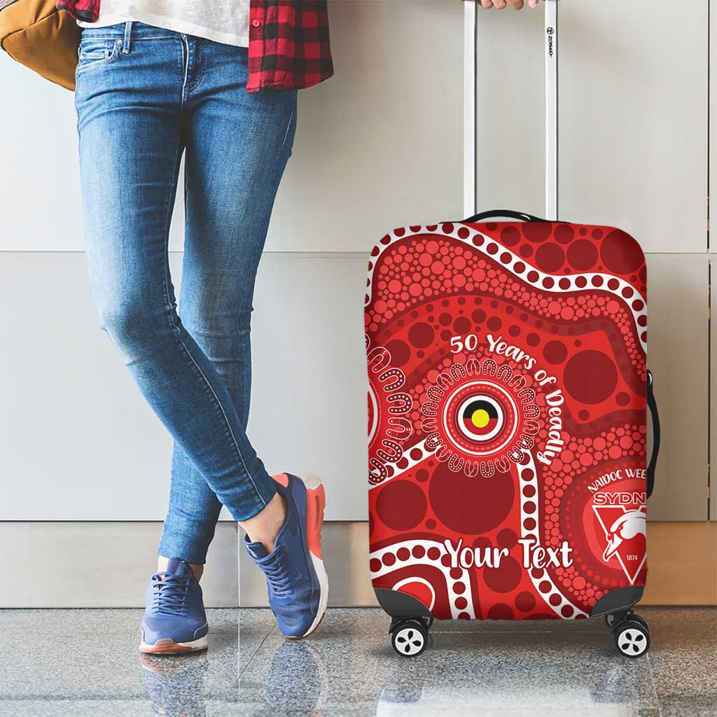 Sydney Swans NAIDOC Week 2026 Personalised Luggage Cover 50 Years of Deadly Aboriginal Art