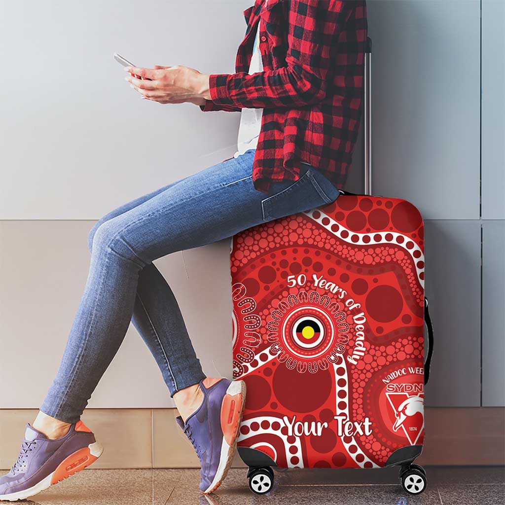 Sydney Swans NAIDOC Week 2026 Personalised Luggage Cover 50 Years of Deadly Aboriginal Art