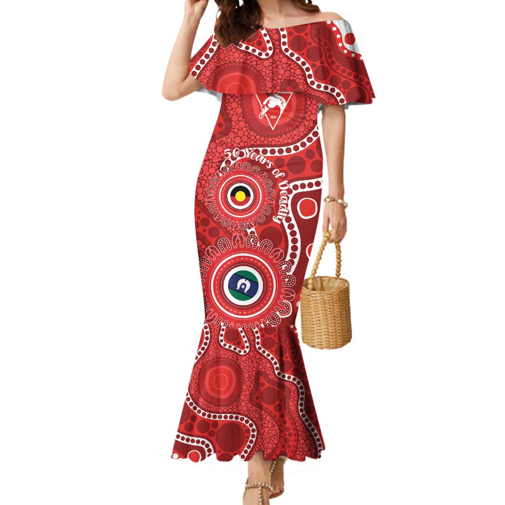 Sydney Swans NAIDOC Week 2026 Personalised Mermaid Dress 50 Years of Deadly Aboriginal Art