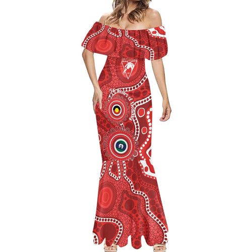 Sydney Swans NAIDOC Week 2026 Personalised Mermaid Dress 50 Years of Deadly Aboriginal Art