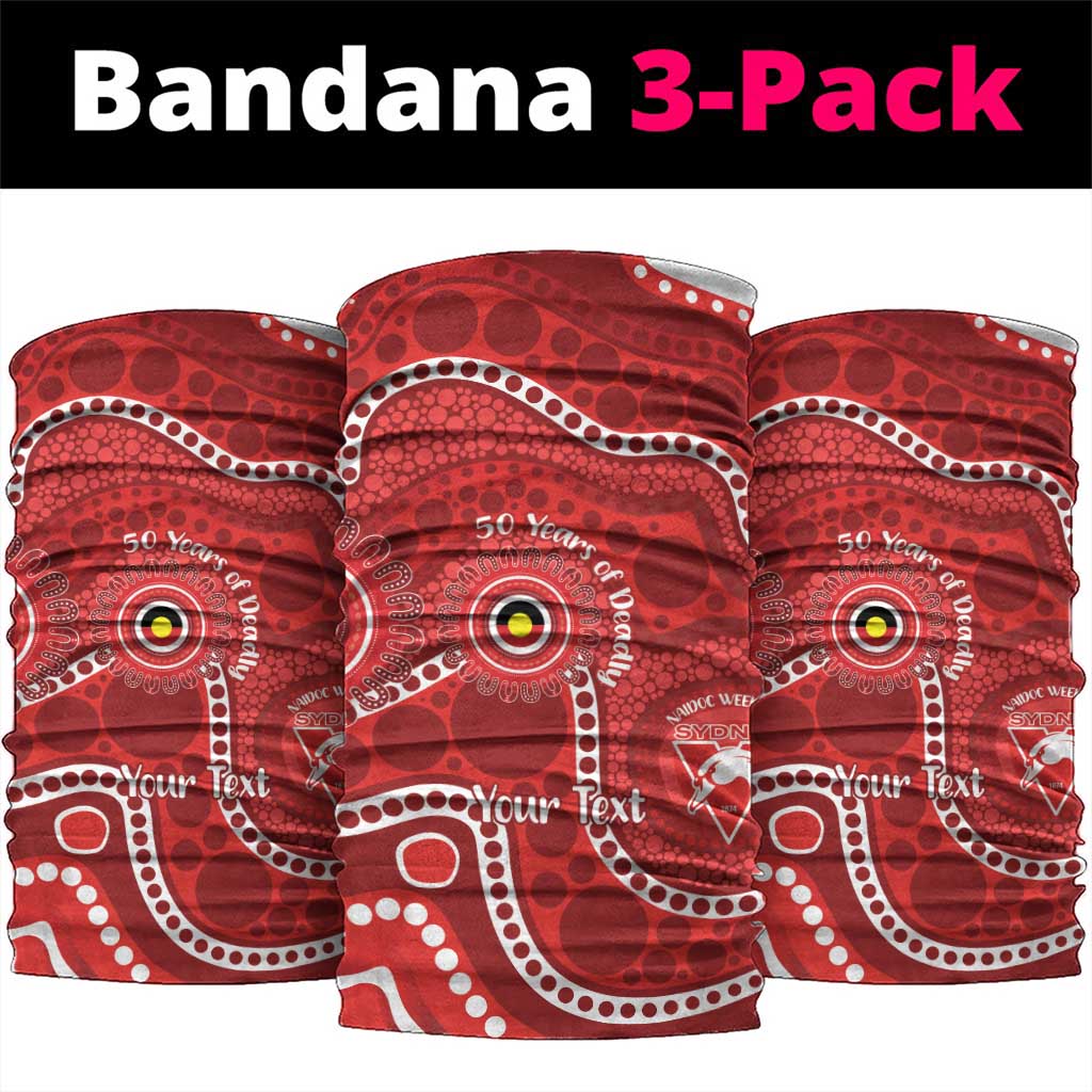 Sydney Swans NAIDOC Week 2026 Personalised Neck Gaiter 50 Years of Deadly Aboriginal Art