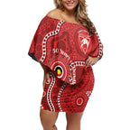Sydney Swans NAIDOC Week 2026 Personalised Off Shoulder Short Dress 50 Years of Deadly Aboriginal Art