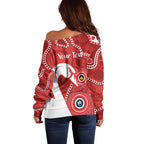 Sydney Swans NAIDOC Week 2026 Personalised Off Shoulder Sweater 50 Years of Deadly Aboriginal Art