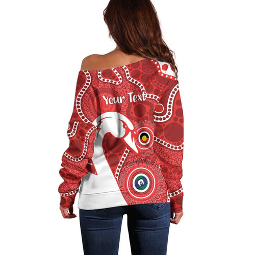 Sydney Swans NAIDOC Week 2026 Personalised Off Shoulder Sweater 50 Years of Deadly Aboriginal Art