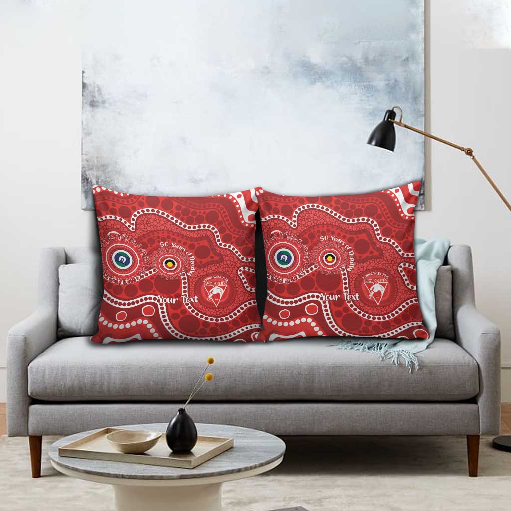 Sydney Swans NAIDOC Week 2026 Personalised Pillow Cover 50 Years of Deadly Aboriginal Art