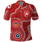 Sydney Swans NAIDOC Week 2026 Personalised Polo Shirt 50 Years of Deadly Aboriginal Art