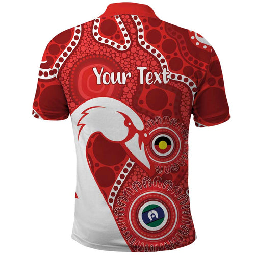 Sydney Swans NAIDOC Week 2026 Personalised Polo Shirt 50 Years of Deadly Aboriginal Art