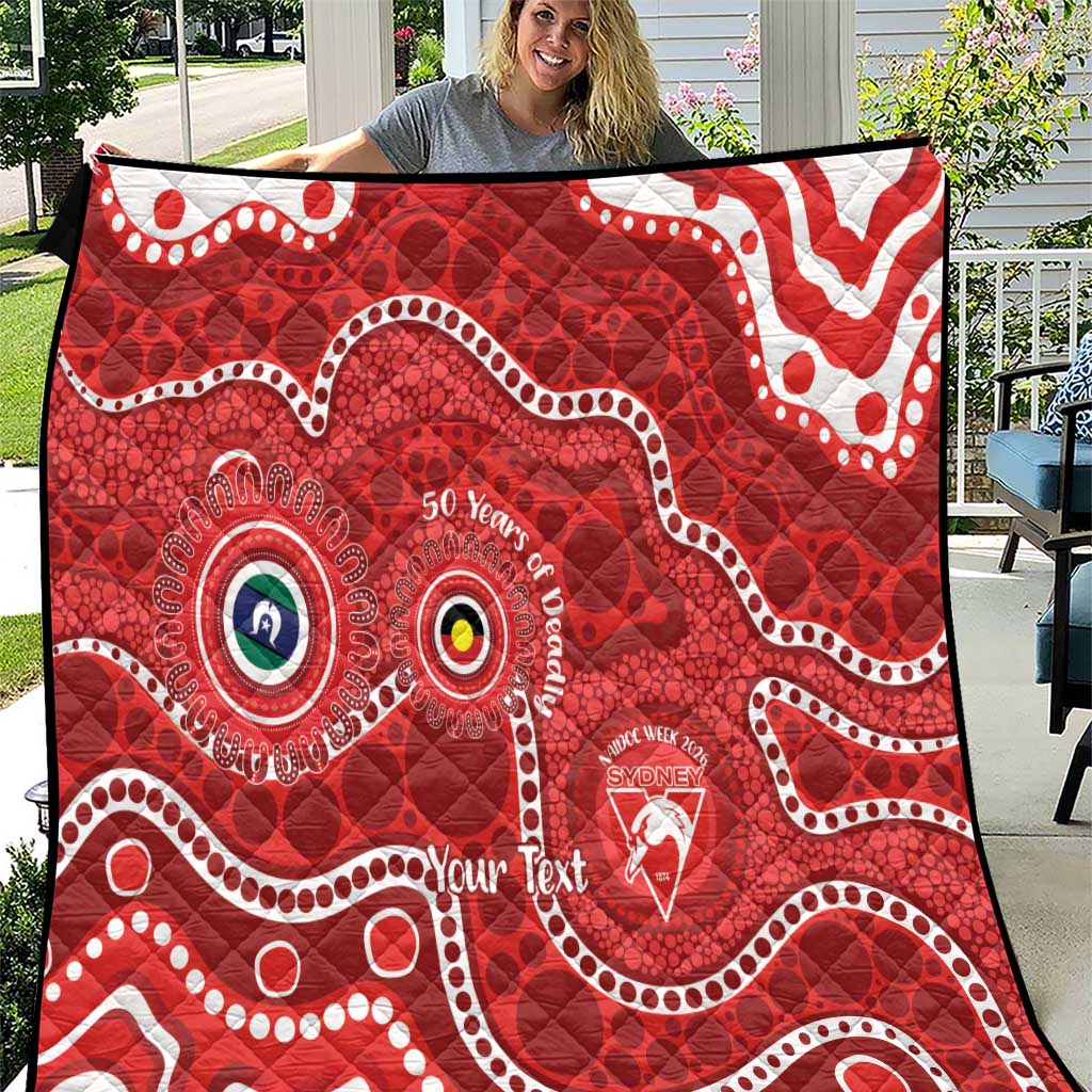 Sydney Swans NAIDOC Week 2026 Personalised Quilt 50 Years of Deadly Aboriginal Art