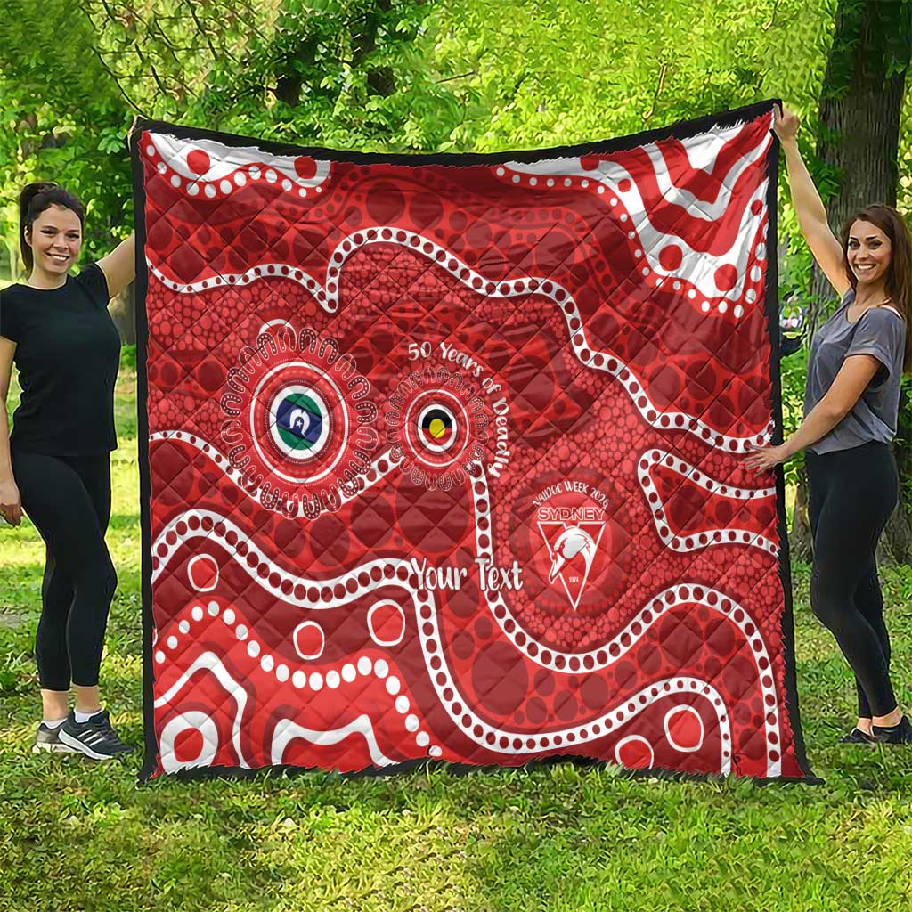 Sydney Swans NAIDOC Week 2026 Personalised Quilt 50 Years of Deadly Aboriginal Art