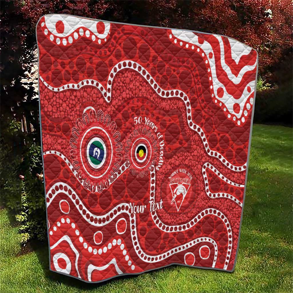 Sydney Swans NAIDOC Week 2026 Personalised Quilt 50 Years of Deadly Aboriginal Art