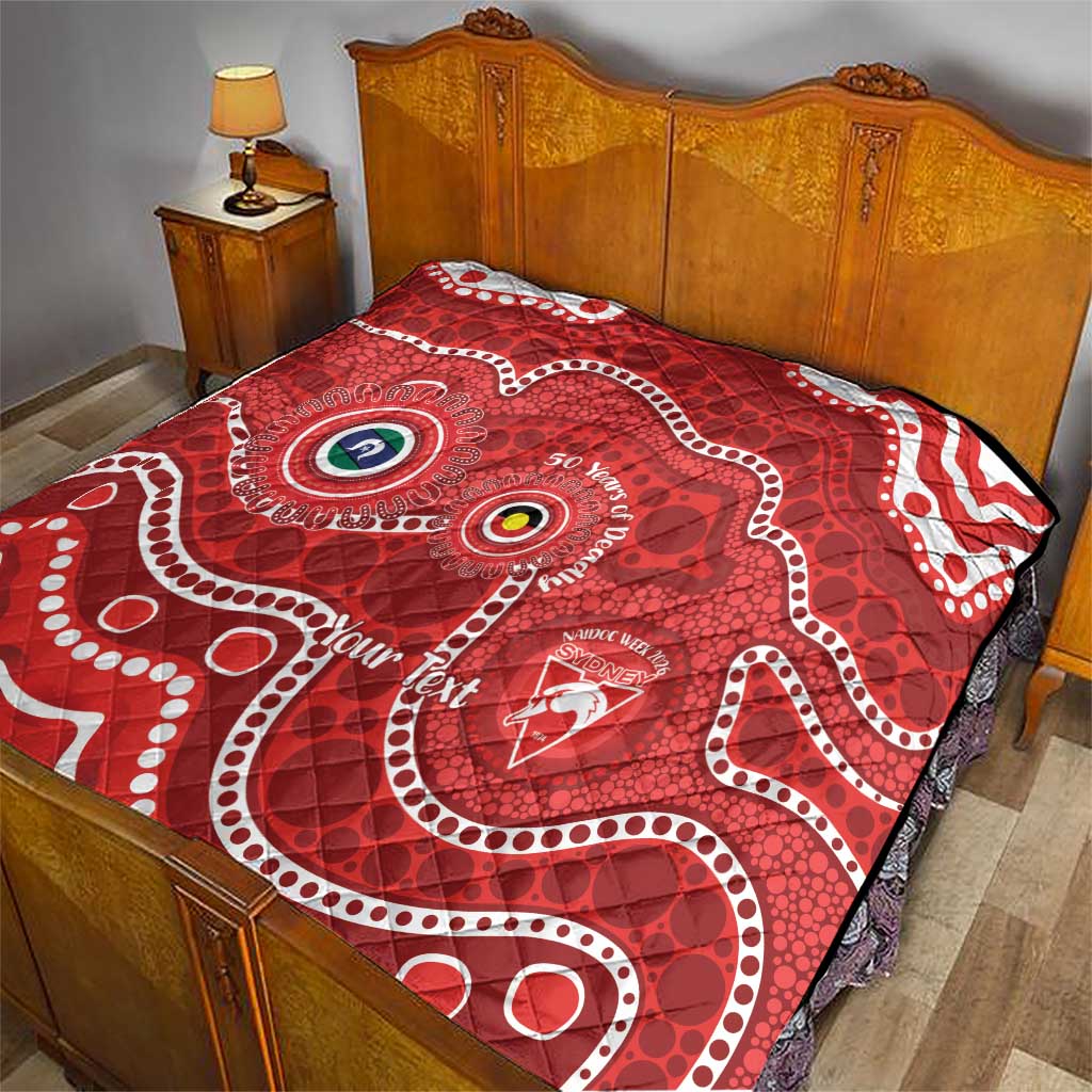 Sydney Swans NAIDOC Week 2026 Personalised Quilt 50 Years of Deadly Aboriginal Art