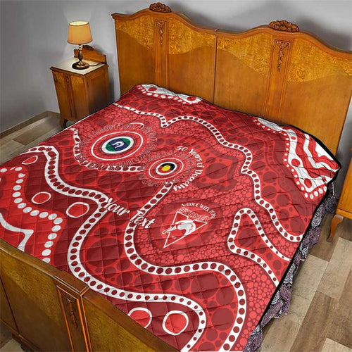 Sydney Swans NAIDOC Week 2026 Personalised Quilt 50 Years of Deadly Aboriginal Art