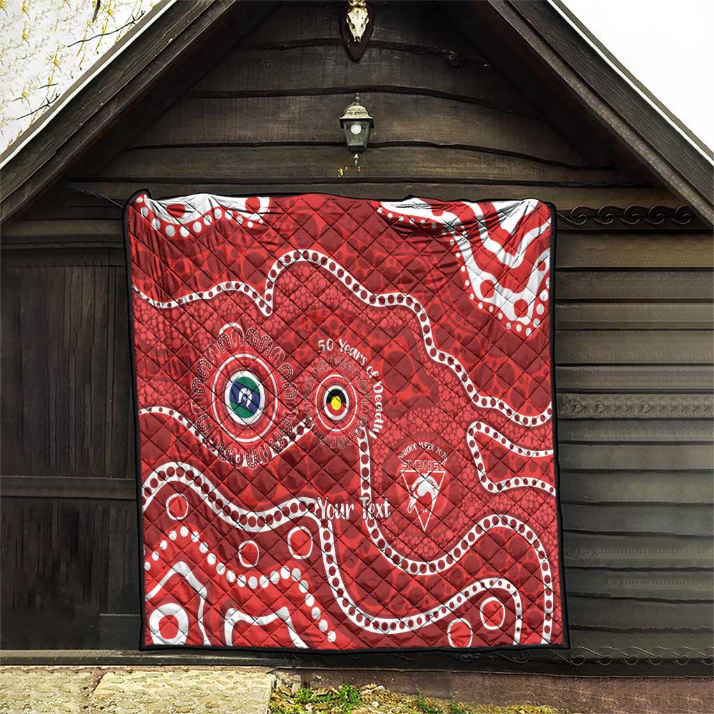 Sydney Swans NAIDOC Week 2026 Personalised Quilt 50 Years of Deadly Aboriginal Art