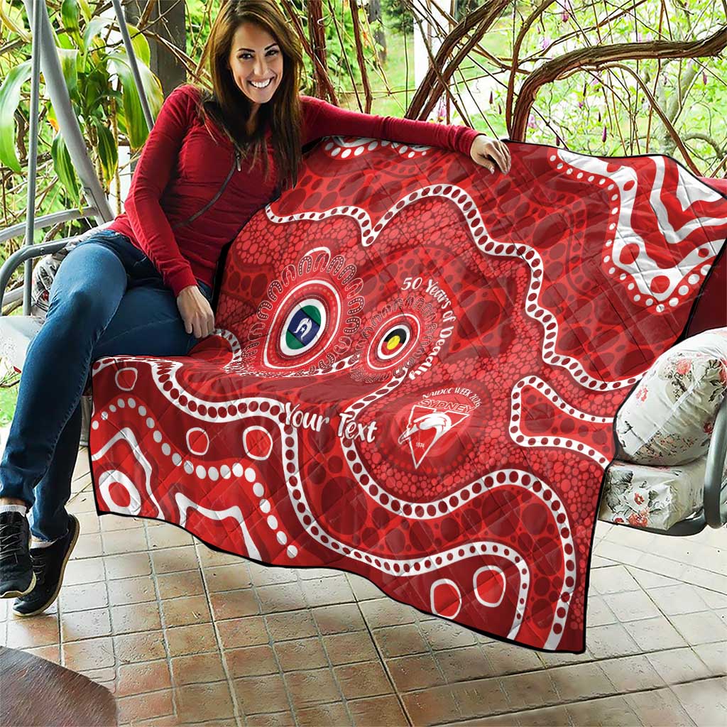 Sydney Swans NAIDOC Week 2026 Personalised Quilt 50 Years of Deadly Aboriginal Art