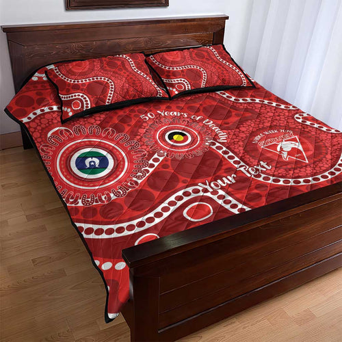 Sydney Swans NAIDOC Week 2026 Personalised Quilt Bed Set 50 Years of Deadly Aboriginal Art