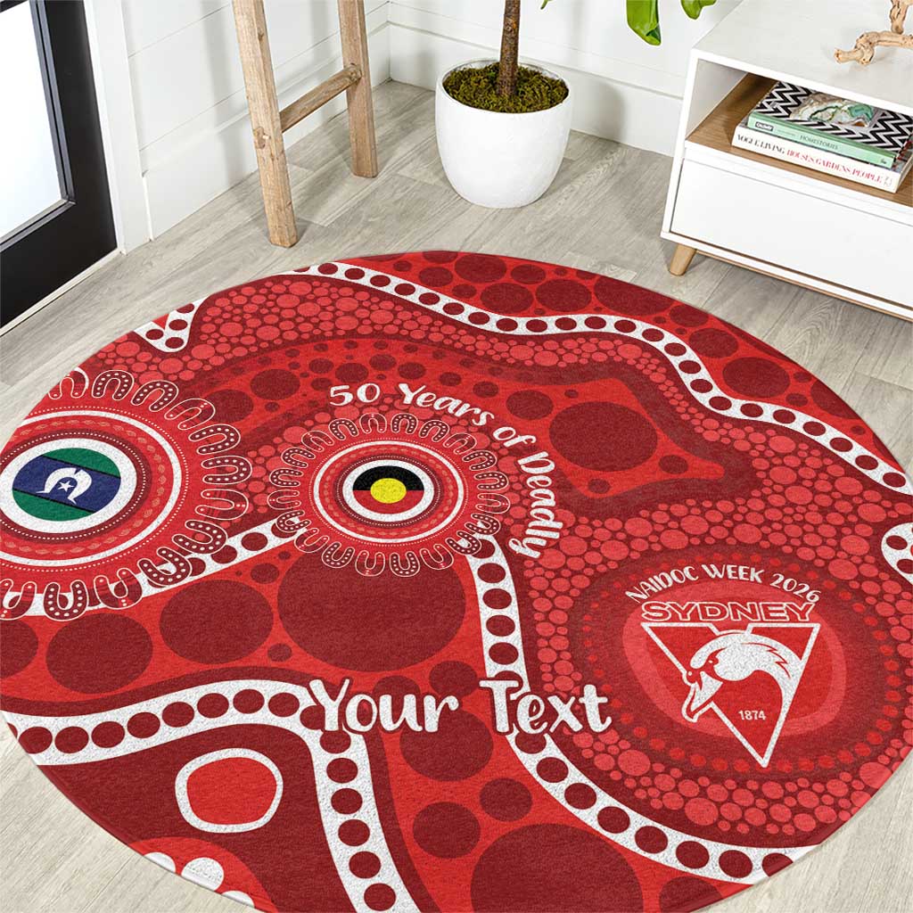 Sydney Swans NAIDOC Week 2026 Personalised Round Carpet 50 Years of Deadly Aboriginal Art