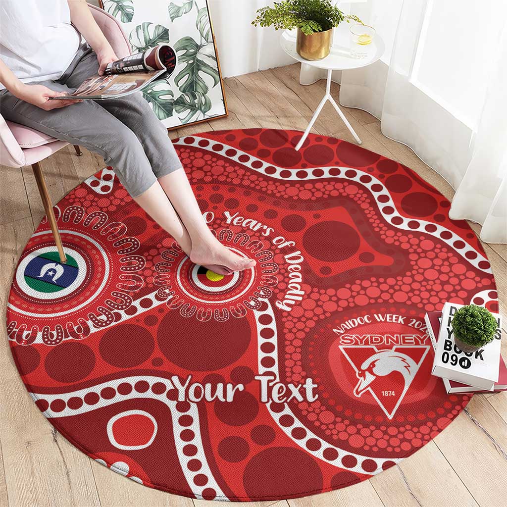 Sydney Swans NAIDOC Week 2026 Personalised Round Carpet 50 Years of Deadly Aboriginal Art