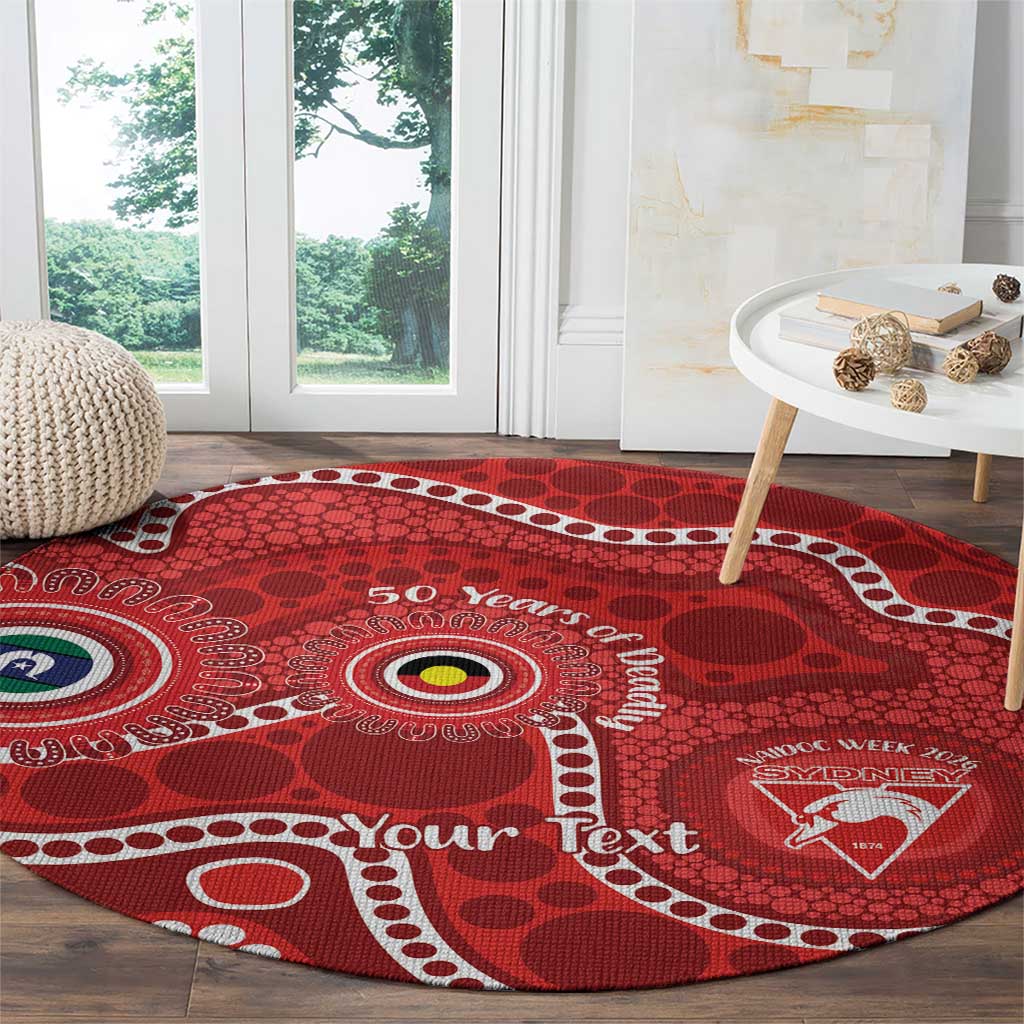 Sydney Swans NAIDOC Week 2026 Personalised Round Carpet 50 Years of Deadly Aboriginal Art