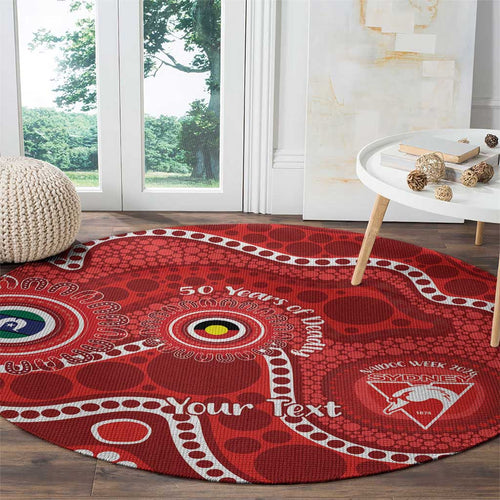 Sydney Swans NAIDOC Week 2026 Personalised Round Carpet 50 Years of Deadly Aboriginal Art