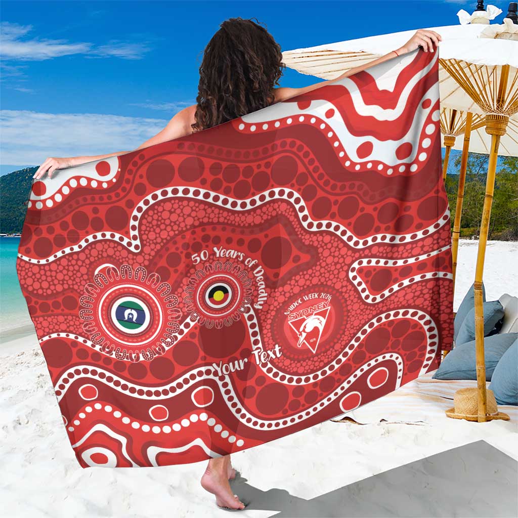 Sydney Swans NAIDOC Week 2026 Personalised Sarong 50 Years of Deadly Aboriginal Art