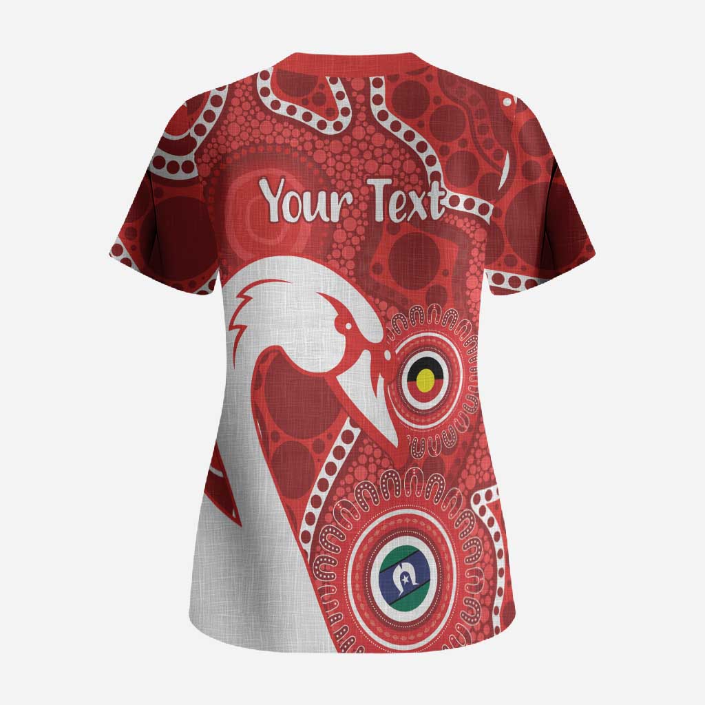 Sydney Swans NAIDOC Week 2026 Personalised Scrub Top 50 Years of Deadly Aboriginal Art