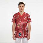 Sydney Swans NAIDOC Week 2026 Personalised Scrub Top 50 Years of Deadly Aboriginal Art