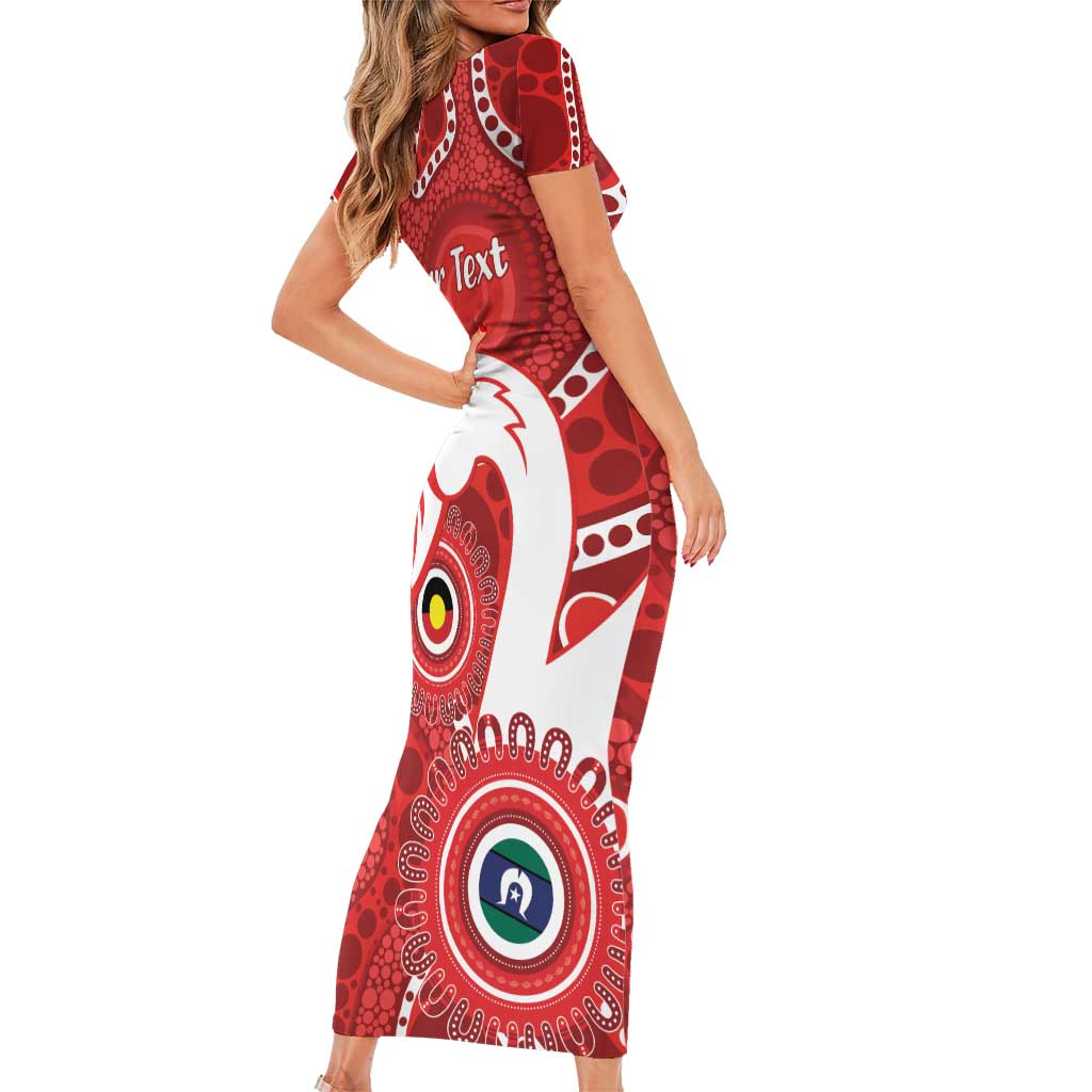 Sydney Swans NAIDOC Week 2026 Personalised Short Sleeve Bodycon Dress 50 Years of Deadly Aboriginal Art