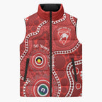 Sydney Swans NAIDOC Week 2026 Personalised Sleeveless Puffer Jacket 50 Years of Deadly Aboriginal Art