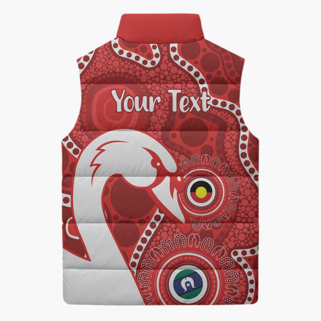 Sydney Swans NAIDOC Week 2026 Personalised Sleeveless Puffer Jacket 50 Years of Deadly Aboriginal Art