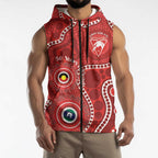 Sydney Swans NAIDOC Week 2026 Personalised Sleeveless Zip Hoodie 50 Years of Deadly Aboriginal Art