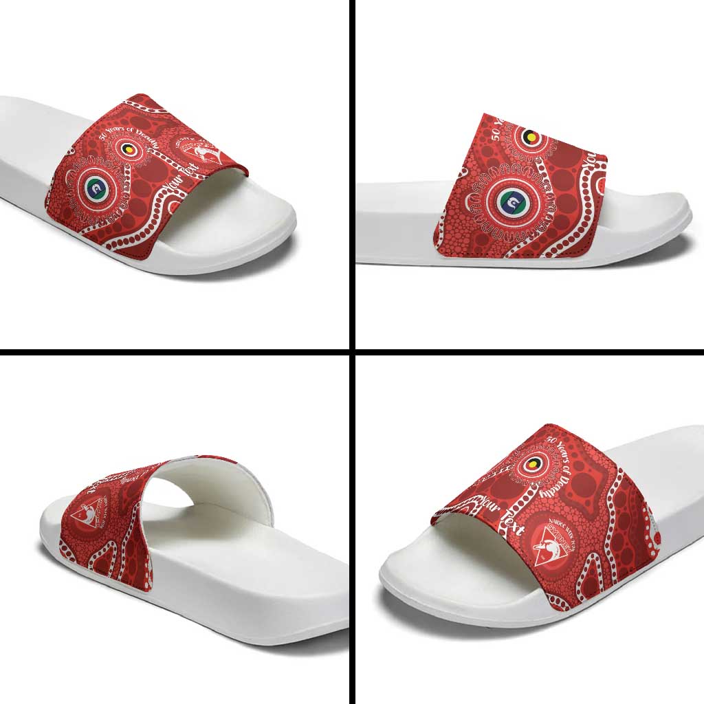 Sydney Swans NAIDOC Week 2026 Personalised Slide Sandals 50 Years of Deadly Aboriginal Art