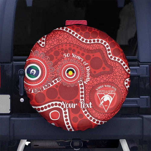Sydney Swans NAIDOC Week 2026 Personalised Spare Tire Cover 50 Years of Deadly Aboriginal Art