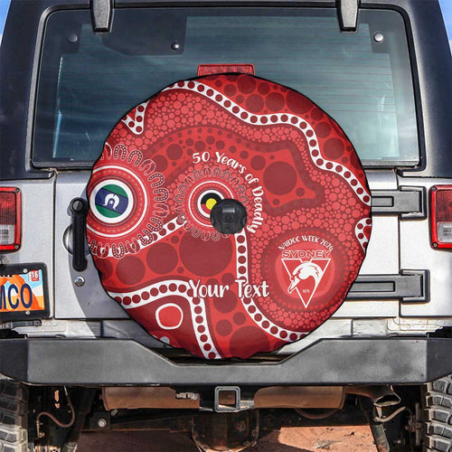 Sydney Swans NAIDOC Week 2026 Personalised Spare Tire Cover 50 Years of Deadly Aboriginal Art