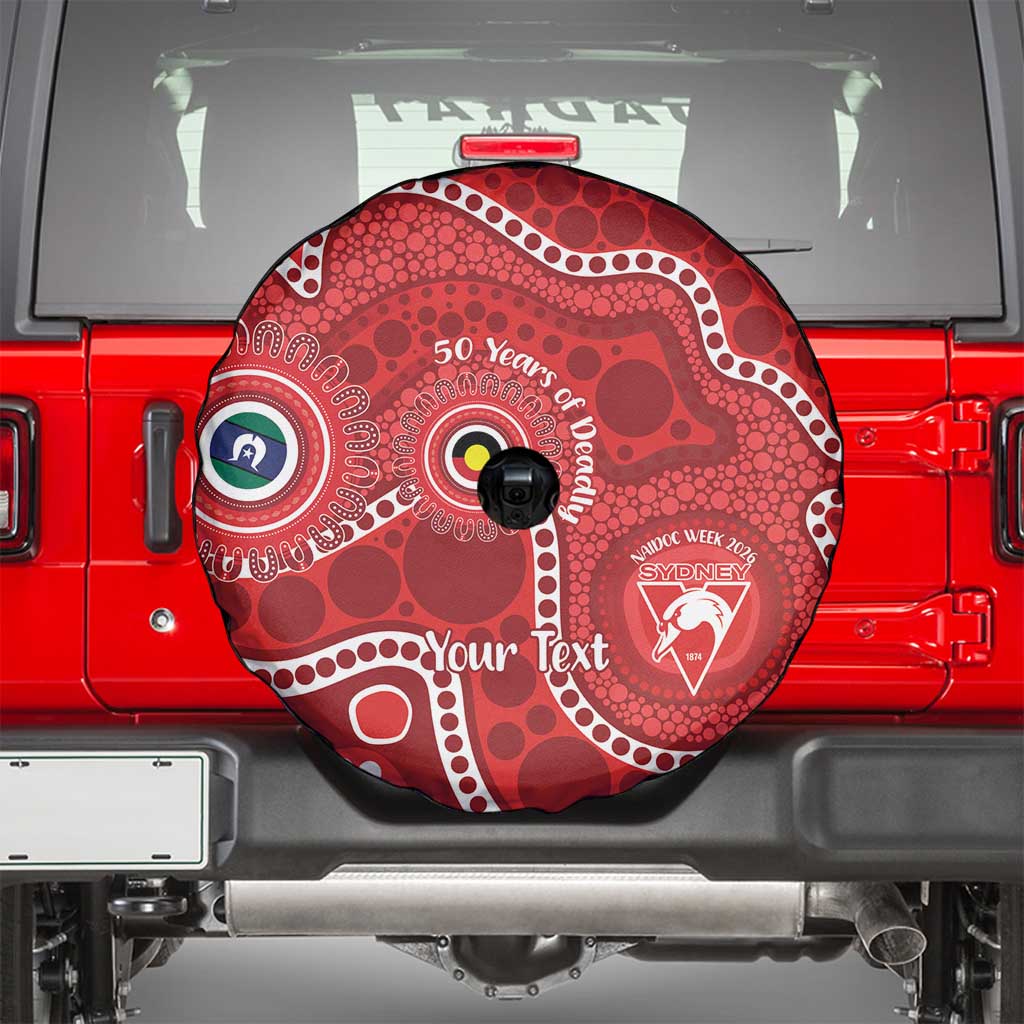 Sydney Swans NAIDOC Week 2026 Personalised Spare Tire Cover 50 Years of Deadly Aboriginal Art