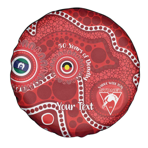 Sydney Swans NAIDOC Week 2026 Personalised Spare Tire Cover 50 Years of Deadly Aboriginal Art