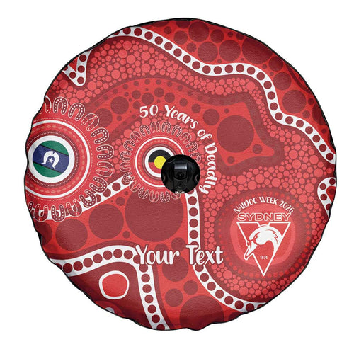 Sydney Swans NAIDOC Week 2026 Personalised Spare Tire Cover 50 Years of Deadly Aboriginal Art
