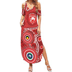 Sydney Swans NAIDOC Week 2026 Personalised Summer Maxi Dress 50 Years of Deadly Aboriginal Art
