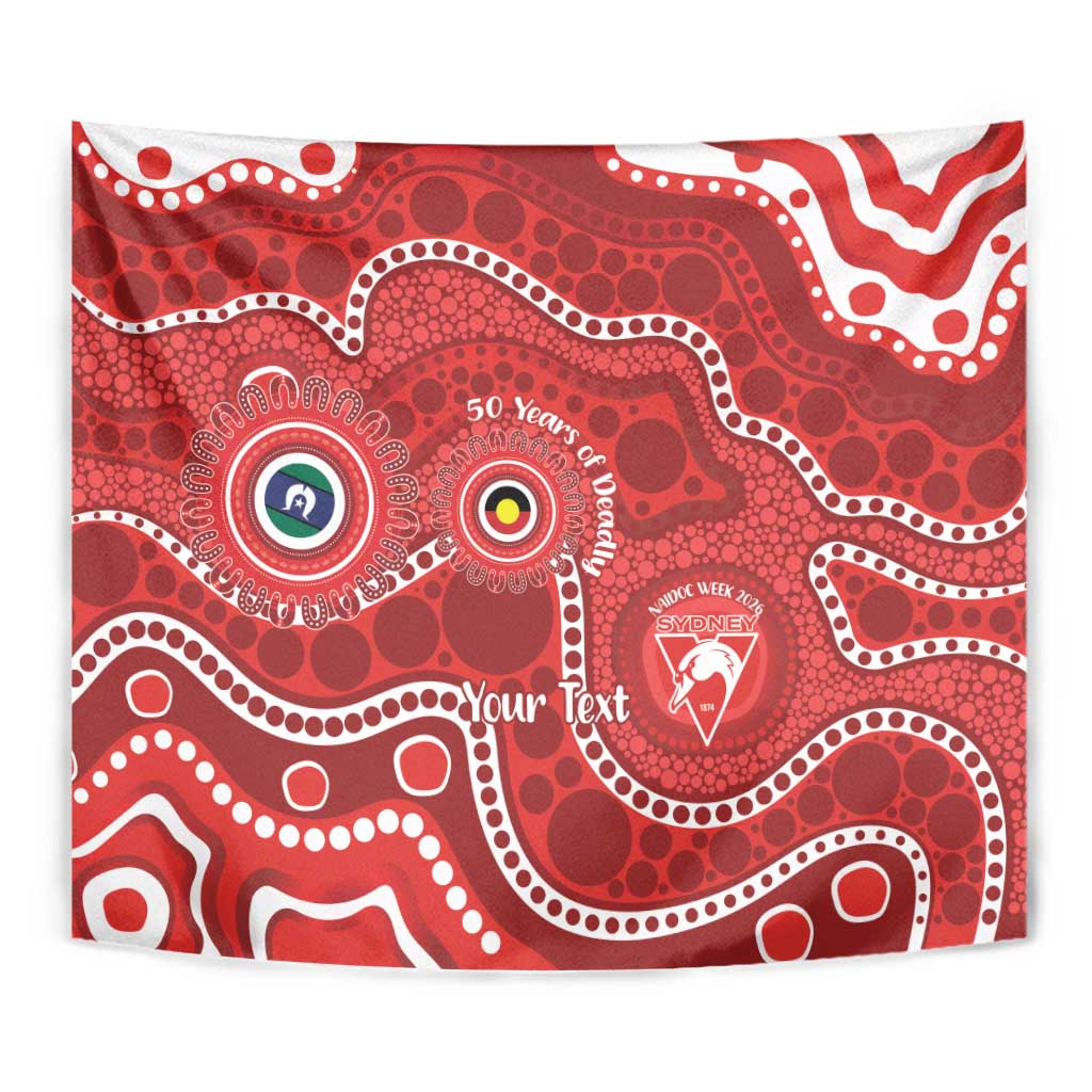 Sydney Swans NAIDOC Week 2026 Personalised Tapestry 50 Years of Deadly Aboriginal Art