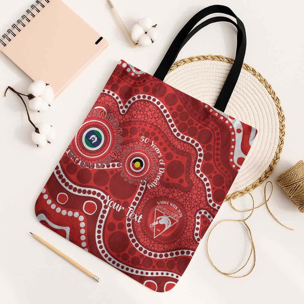 Sydney Swans NAIDOC Week 2026 Personalised Tote Bag 50 Years of Deadly Aboriginal Art