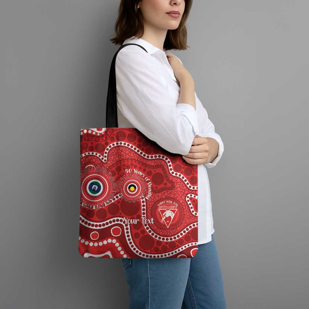 Sydney Swans NAIDOC Week 2026 Personalised Tote Bag 50 Years of Deadly Aboriginal Art