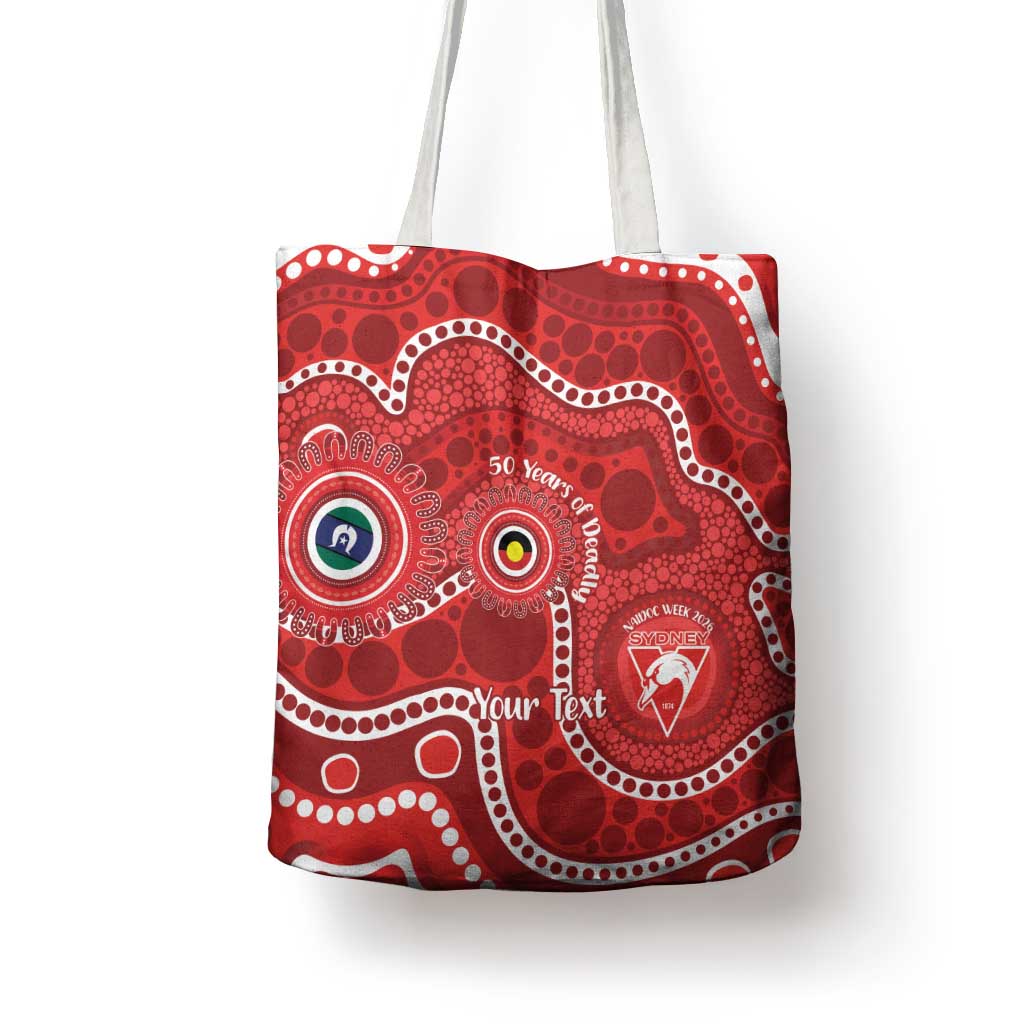 Sydney Swans NAIDOC Week 2026 Personalised Tote Bag 50 Years of Deadly Aboriginal Art