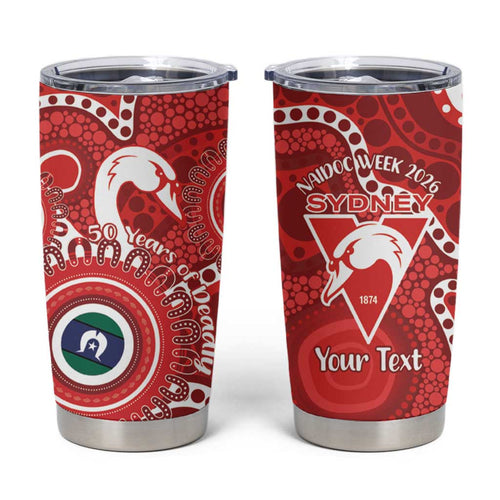 Sydney Swans NAIDOC Week 2026 Personalised Tumbler Cup 50 Years of Deadly Aboriginal Art