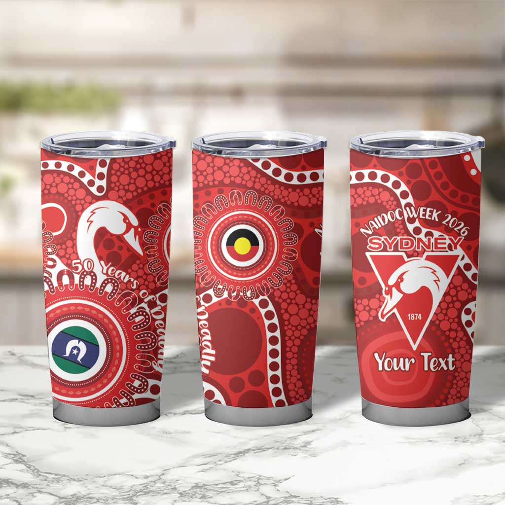 Sydney Swans NAIDOC Week 2026 Personalised Tumbler Cup 50 Years of Deadly Aboriginal Art