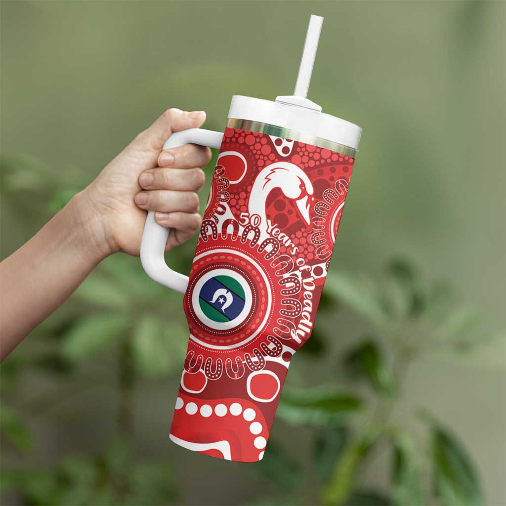 Sydney Swans NAIDOC Week 2026 Personalised Tumbler With Handle 50 Years of Deadly Aboriginal Art