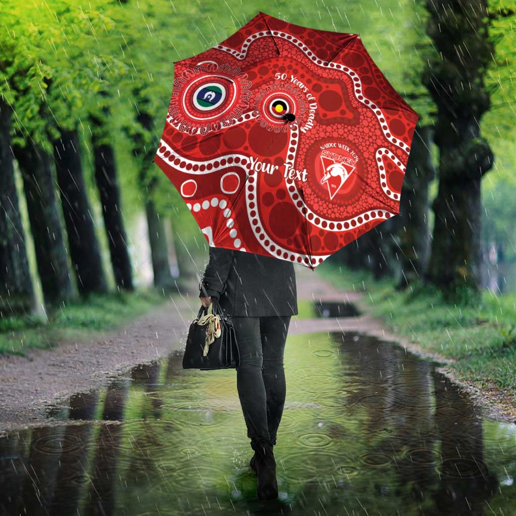 Sydney Swans NAIDOC Week 2026 Personalised Umbrella 50 Years of Deadly Aboriginal Art