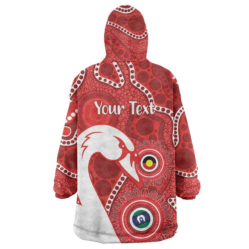 Sydney Swans NAIDOC Week 2026 Personalised Wearable Blanket Hoodie 50 Years of Deadly Aboriginal Art