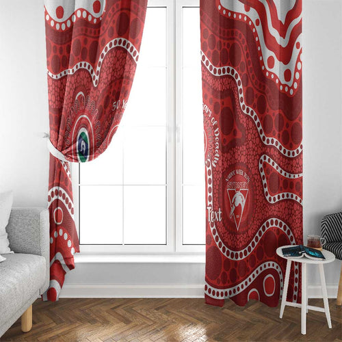 Sydney Swans NAIDOC Week 2026 Personalised Window Curtain 50 Years of Deadly Aboriginal Art