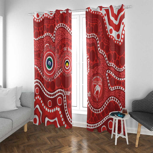 Sydney Swans NAIDOC Week 2026 Personalised Window Curtain 50 Years of Deadly Aboriginal Art