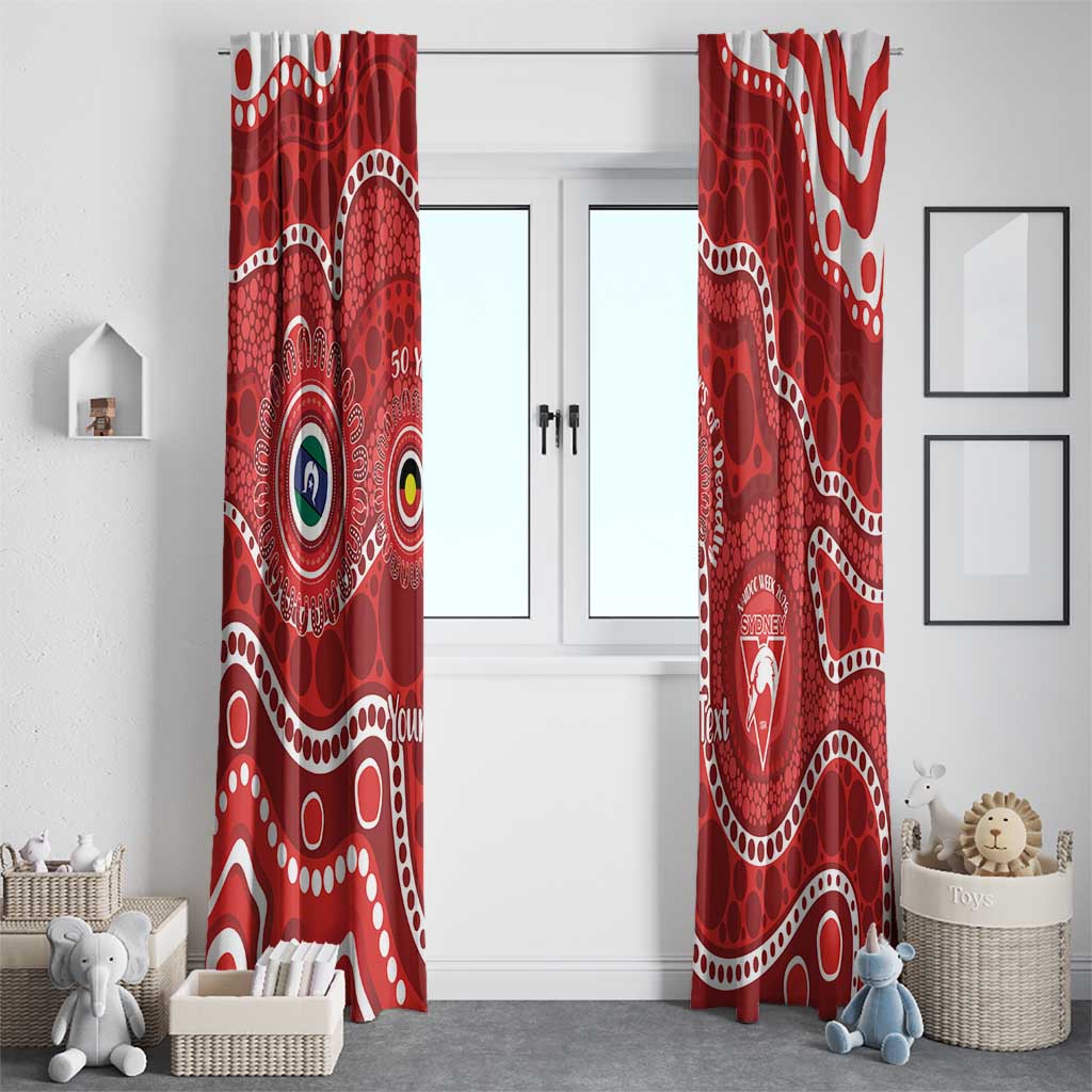 Sydney Swans NAIDOC Week 2026 Personalised Window Curtain 50 Years of Deadly Aboriginal Art